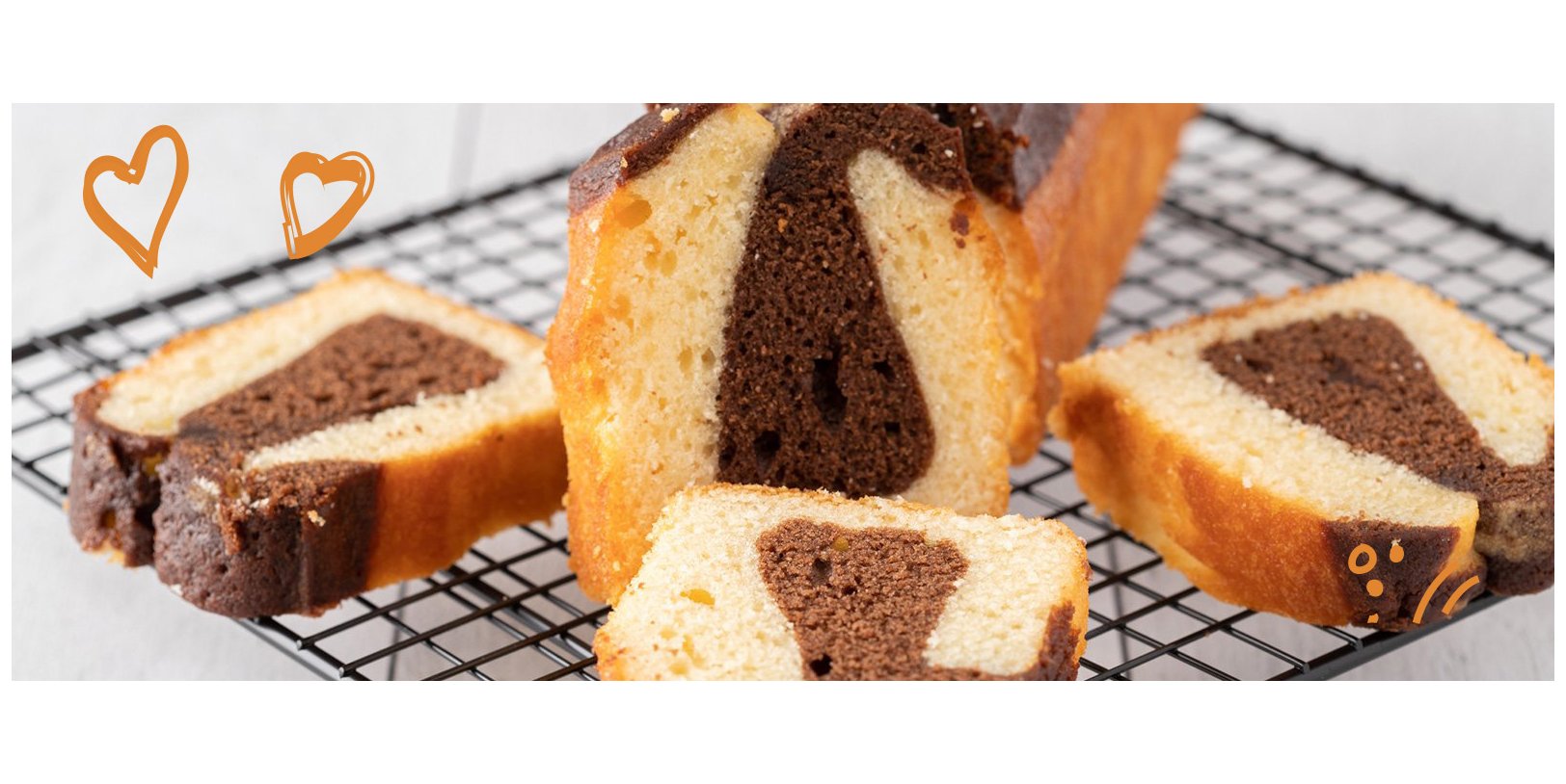 Gâteau au yaourt marbré chocolat