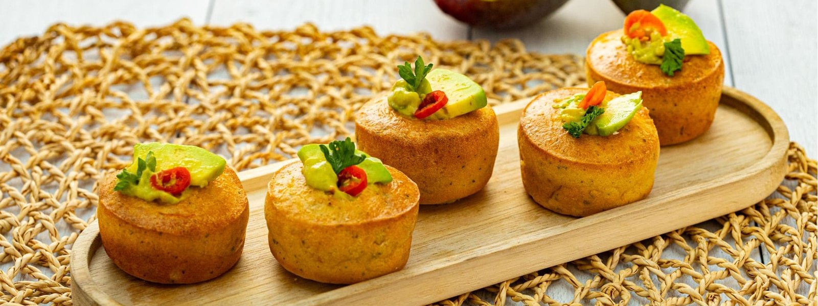Muffin aux aromates coeur guacamole
